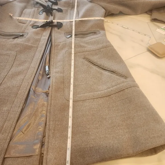 Womens NWTO sugafly gorgeous grey, lined zip up/ button long coat size L ♥️