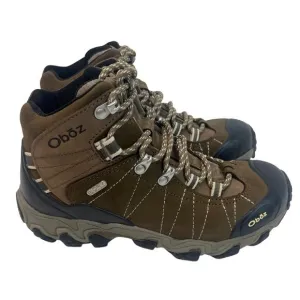 Womens Oboz Bridger Mid B-Dry Waterproof Hiking Boots 7 Regular Walnut 22102