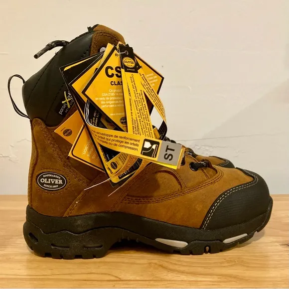 Women’s Oliver by Honeywell OL24031-BRN-090 Steel Toe Work Boot Size 5.5