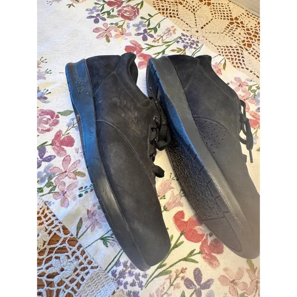Women's SAS Black Leather Comfort Shoes Size 8W