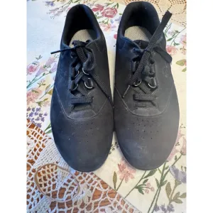 Women's SAS Black Leather Comfort Shoes Size 8W