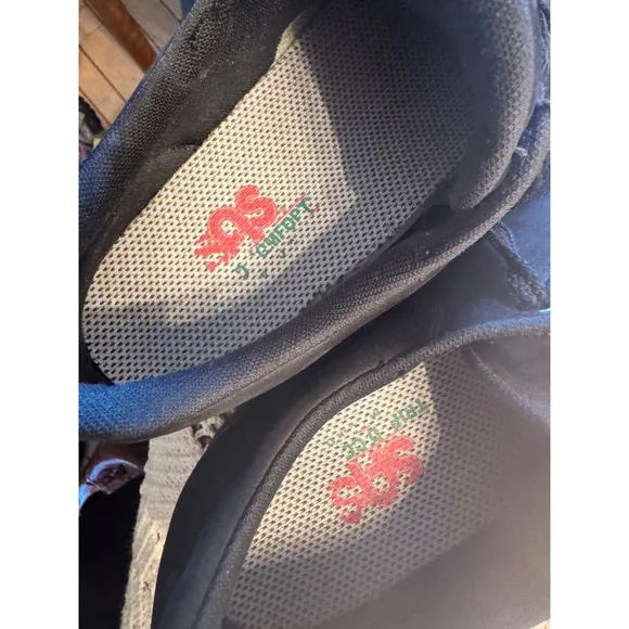 Women's SAS Black Leather Comfort Shoes Size 8W