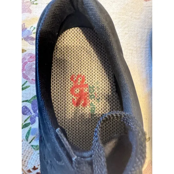 Women's SAS Black Leather Comfort Shoes Size 8W