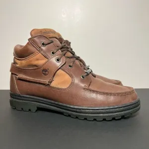 Womens TIMBERLAND Gore Tex Brown Leather Ankle Boots / Size 8.5 Medium