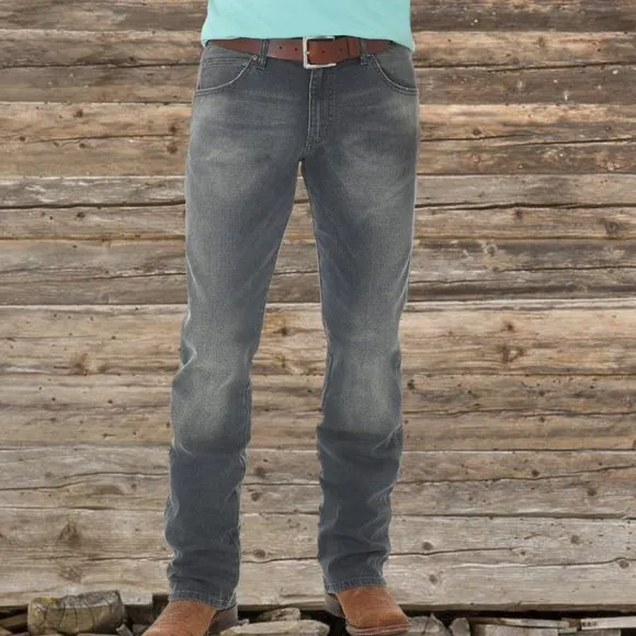 Wrangler Retro 31 32 X36 Gray Slim Straight Jeans