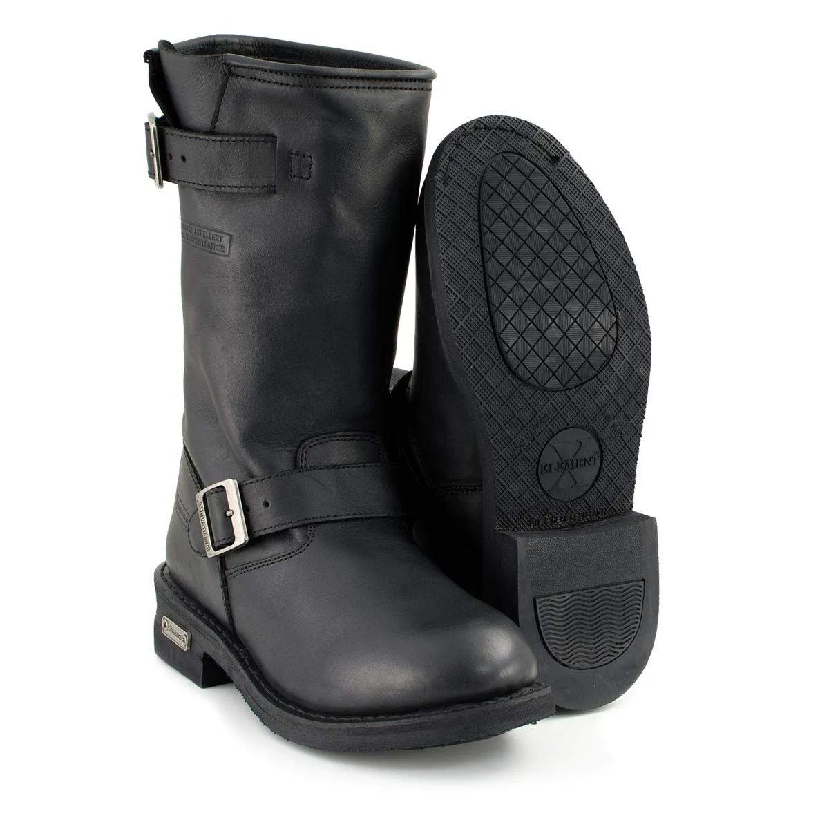 Xelement 1440 'Classic' Men's Black Engineer Motorcycle Leather Boots (9)