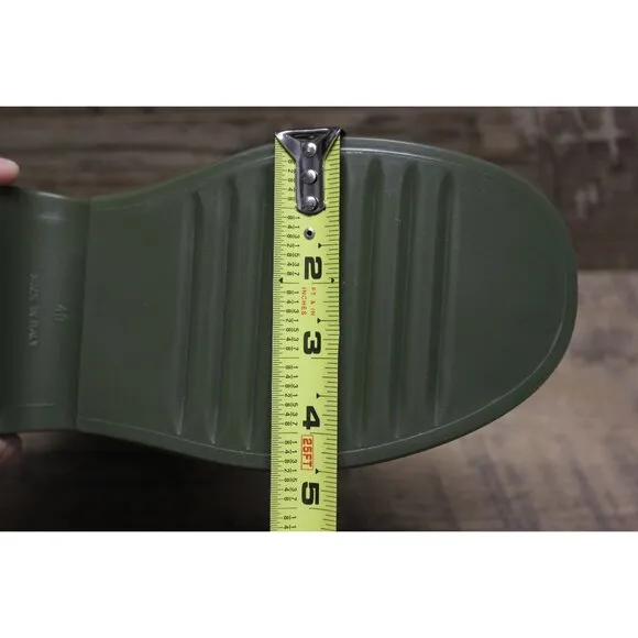 Xocoi military green recycled rubber chunky sole rubber rain stomper boots Italy