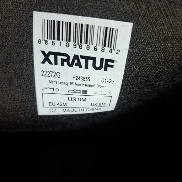 Xtratuf Legacy Deck Boot 15&quot; Non-Insulated 22272G Brown Men's Sz 9 (VGC)