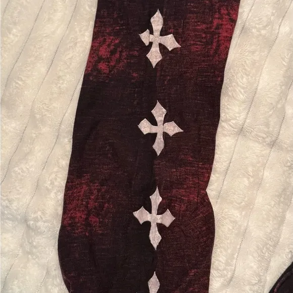 Y2K Affliction Angel Wings Red Maroon Men's Long Sleeve | Size XL
